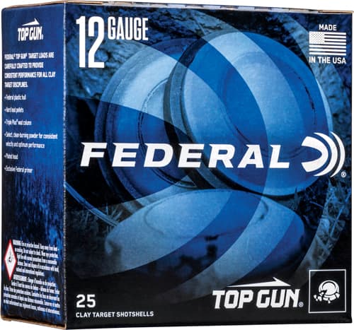 Federal Top Gun Shotshells 12 Ga 2-3/4" 1-1/8OZ 1200 FPS #8 250/Ct (10-25/CT)