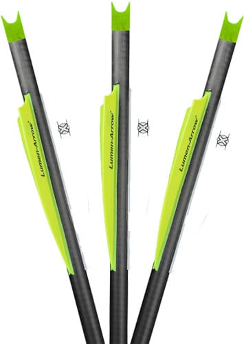 Lumenok XBOW Arrow 20" Carbon - 3.5" Vanes Green Crescent 3PK