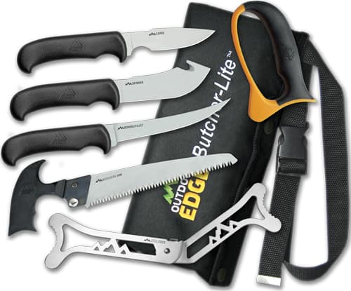 Outdoor Edge Butcherlite Game Processing Kit 8-Piece Game Processing Kit