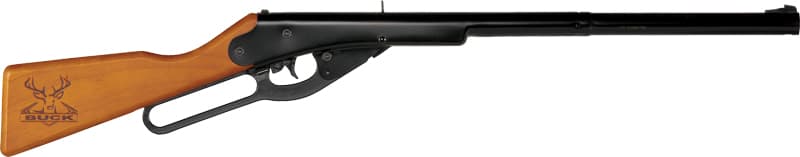 Daisy Buck BB Compact/Short LOP Lever Action Air Rifle .177 Cal Wood Stock - Blue
