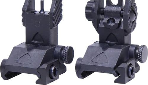Guntec AR-15 EZ Sights POLY - BACK UP THIN IRON Sight SET
