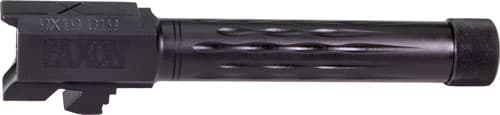 Faxon FITS Glock 19 Barrel 9MM - Flame Fluted Threaded BLK
