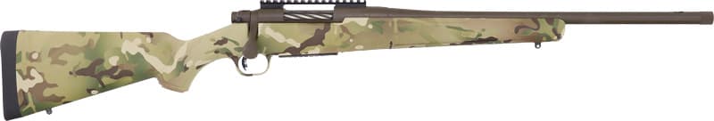Mossberg Patriot Rifle 6.5 PRC 4RD Capacity 20'' Threaded Cerakote Patriot Brown Rifle/Multicam Stock