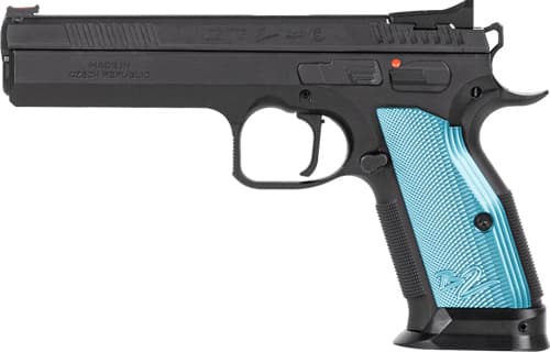 CZ 75 Tactical Sport 2 Handgun 9MM Luger 20RD Magazines 5.28" Barrel Blue Aluminum Grips