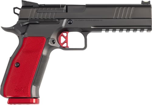 CZ USA Dan Wesson DWX Handgun 9MM Luger 10RD Magazine 5" Barrel Black with Red Grips
