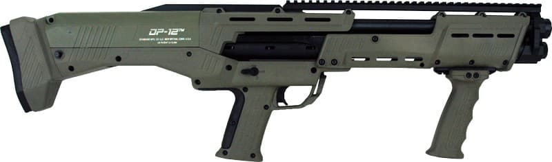 Standard Manufacturing DP-12 Pump Shotgun - ODG | 12GA | 18 7/8" Double Barrel | 14RD | Ambidextrous Safety and Slide Release