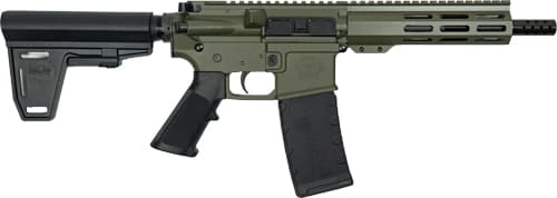 GLFA AR15 Pistol W/Brace 223 - Wylde 7.5" Nitride OD Green