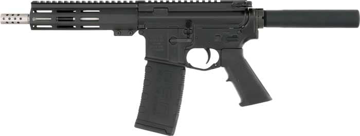 GLFA AR15 Pistol 223 Wylde - 7.5" Stainless BBL Black