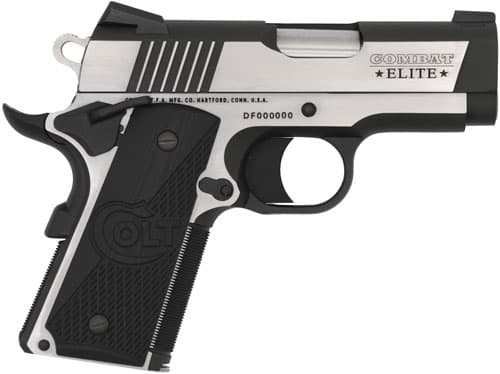 Colt Combat Elite Defender Handgun 9MM Luger 8RD Magazine 3" Barrel Two-Tone Finish
