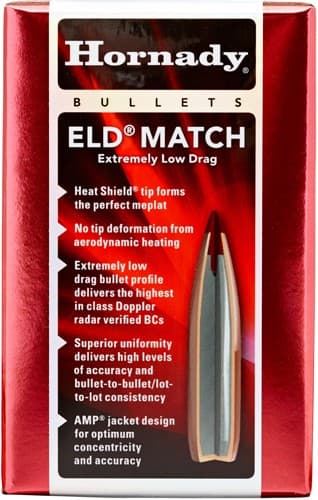 Hornady ELD Match Bullets with Heat Shield 7MM .284" 180 Gr ELD Match 100/Ct