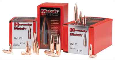 Hornady Match Bullets .30 Cal .308" 208 Gr BTHP 100/Ct
