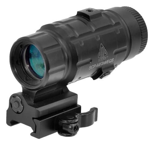 Leapers UTG 3X Magnifier with Flip-to-Side QD Mount W/E Adjustable