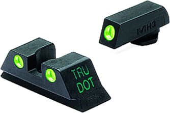Meprolight Tru-Dot Night Sight Set - Glock 9MM .357 SIG 40 S&W .45 GAP Fixed Set Green/Green