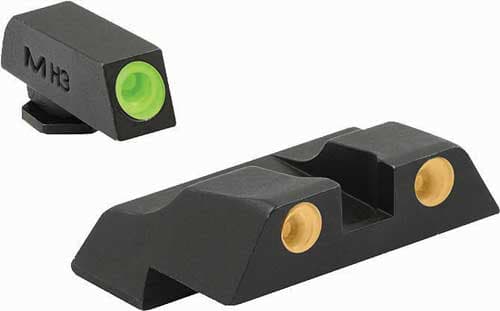 Meprolight Tru-Dot Night Sight Set - Glock 9MM .357 SIG 40 S&W .45 GAP Fixed Set Green/Orange