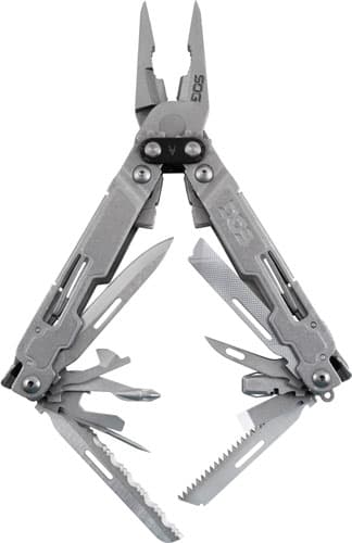 SOG Poweraccess Deluxe Multi-Tool Silver W/ Fabric Sheath and Hex Bit Kit