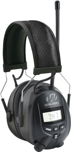 Walkers MUFF with AM/FM Radio - & Phone Connection 25DB Black
