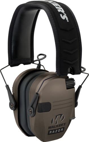 Walker's Game Razor Slim Shooter Folding Ear Muffs 23DB Dark Earth