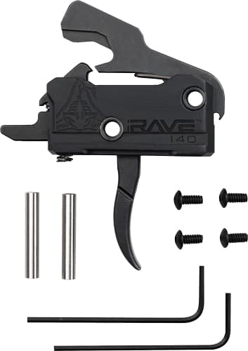 Rise Armament Rave 140 Single Stage AR Rifle Trigger 3.5 Lb Curved Black