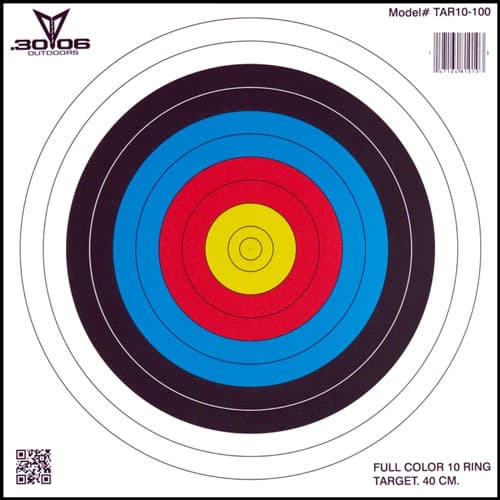 30-06 Outdoors Paper Target - Archery 10-RING 17"x17" 100CT