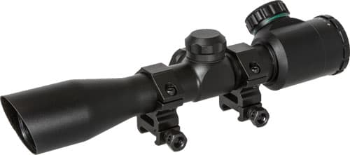 Truglo 4X32MM Compact Crossbow Scope with Weaver Style Rings - Crossbow Reticle Black