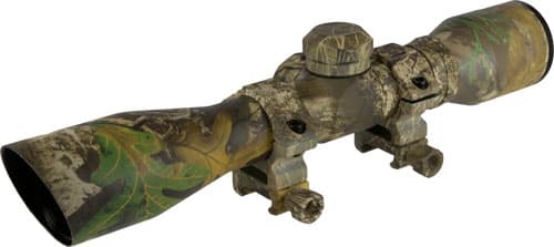 Truglo 4X32MM Compact Crossbow Scope with Weaver Style Rings - Crossbow Reticle Camo