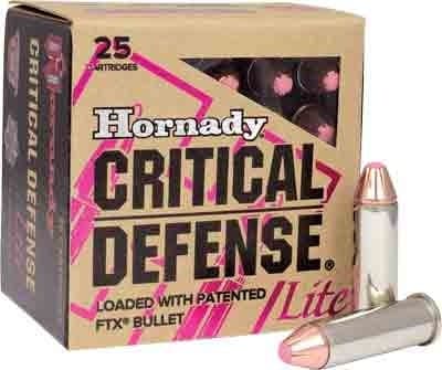 Hornady Critical Defense Lite Handgun Ammunition 9MM Luger 100 Gr FTX 1125 FPS 25/Ct