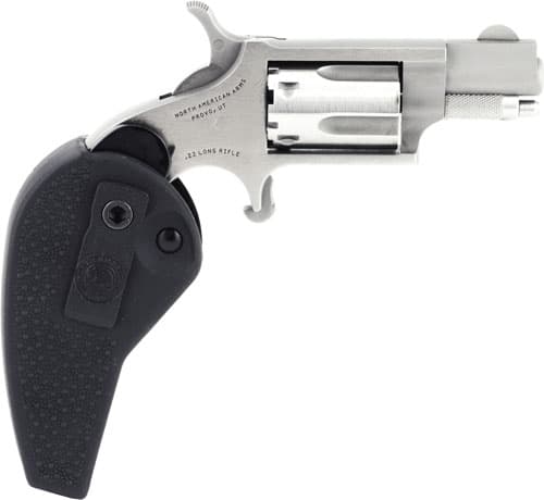 NAA Mini Revolver Handgun 22LR 5RD Capacity 1.125" Barrel Silver with Black Grip