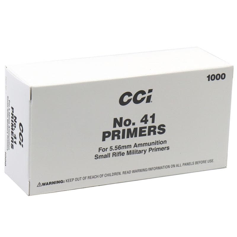 CCI Standard Primers #41 (Small) 5.56MM Military / NATO Sensitivity 1000/Ct